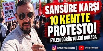 Sansüre Karşı 10 Kentte Protesto! Eylem Görüntüleri Burada