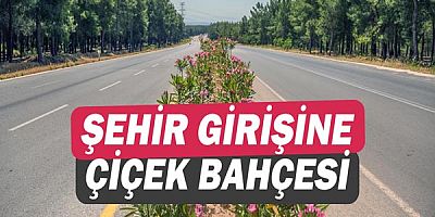 Şehir girişine çiçek bahçesi