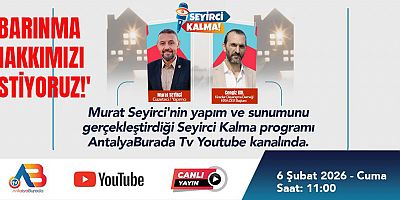 Seyirci Kalma program konuğu Kiracılar Dayanışma Derneği KİRA-DER Başkanı Cengiz KULUN