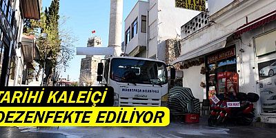 Tarihi Kaleiçi dezenfekte ediliyor