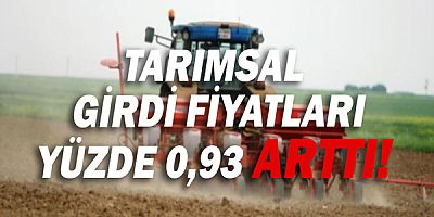 Tarımsal  girdi fiyatları yüzde 0,93 arttı! 