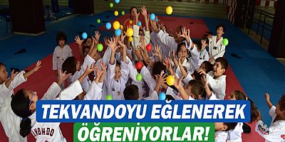 Tekvandoyu eğlenerek öğreniyorlar!