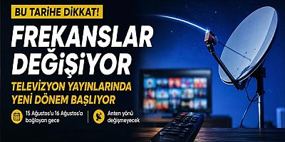 Televizyon Yayınlarında Yeni Dönem Başlıyor, Frekanslar Değişiyor, Bu Tarihe Dikkat! 