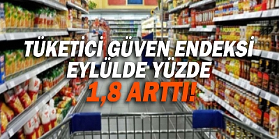 Tüketici güven endeksi eylülde yüzde 1,8 arttı!