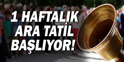 Tüm öğrenciler için bir haftalık ara tatil başlıyor!