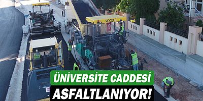 Üniversite caddesi asfaltlanıyor!