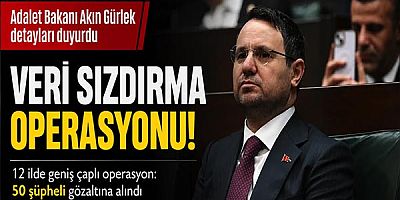 Veri Sızdırma Operasyonu: Adalet Bakanı Akın Gürlek Detayları Duyurdu