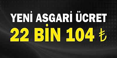 Yeni asgari ücret açıklandı: 22 bin 104 lira!