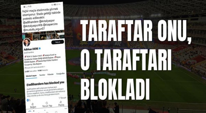 Taraftar Onu, O Taraftarı Blokladı