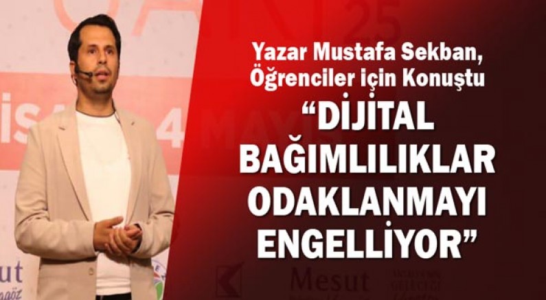 Yazar Mustafa Sekban, Kepez Kitap Fuarı’nda öğrenciler için konuştu: “Dijital bağımlılıklar odaklanmayı engelliyor”