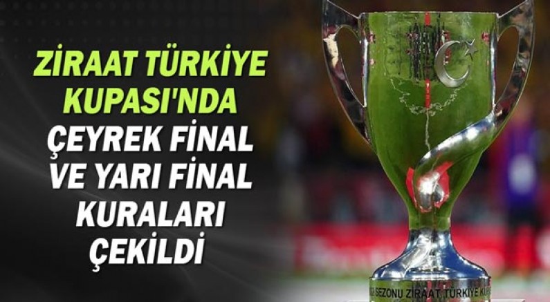 Ziraat Türkiye Kupası'nda çeyrek final ve yarı final kuraları çekildi!